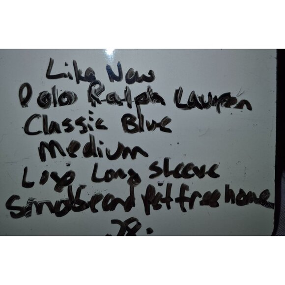 Polo Ralph Lauren Mens Classic Fit Blue Oxford Button-Down Shirt M - Picture 6 of 6